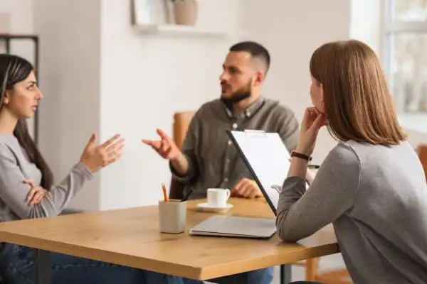 Image of couple access free mediation using family mediation voucher scheme Derbyshire